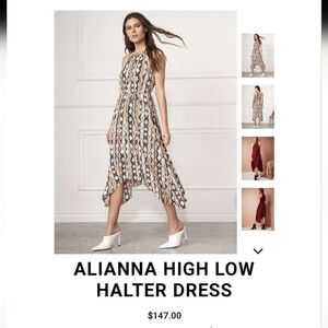 Three eighty two ALIANNA HIGH LOW HALTER DRESS NWT Medium